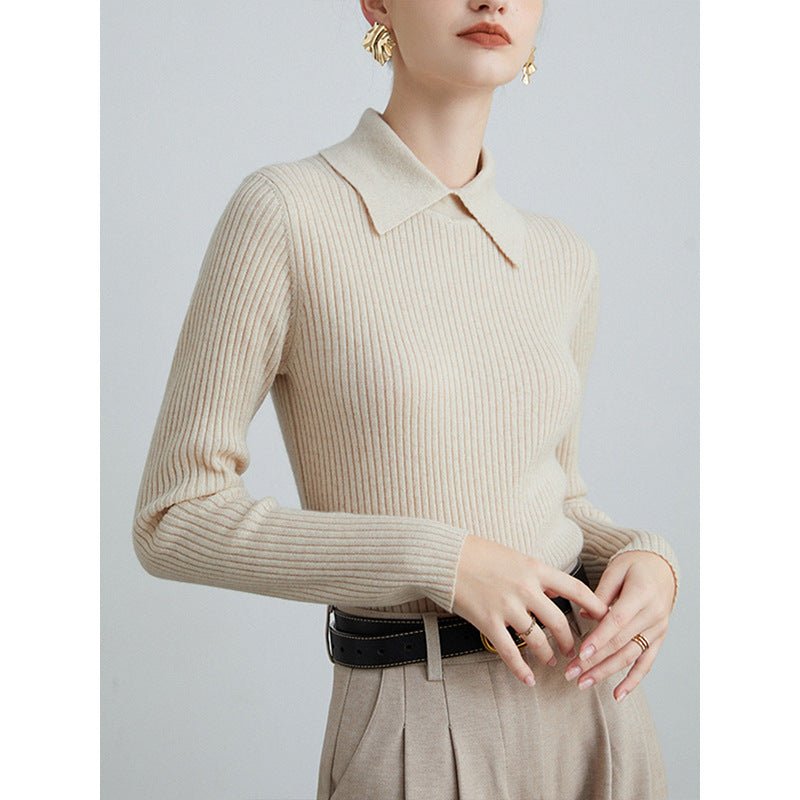 Pullover Cashmere Sweater for Autumn & Winter - dellidu.com - 0 - Beige Apricot - Pullover Cashmere Sweater for Autumn & Winter - S - Pullover Cashmere Sweater for Autumn & Winter - CJYD227466506FU - null