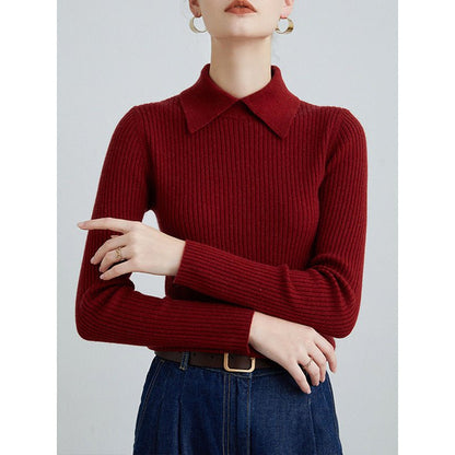 Pullover Cashmere Sweater for Autumn & Winter - dellidu.com - 0 - Wine Red - Pullover Cashmere Sweater for Autumn & Winter - S - Pullover Cashmere Sweater for Autumn & Winter - CJYD227466501AZ - null