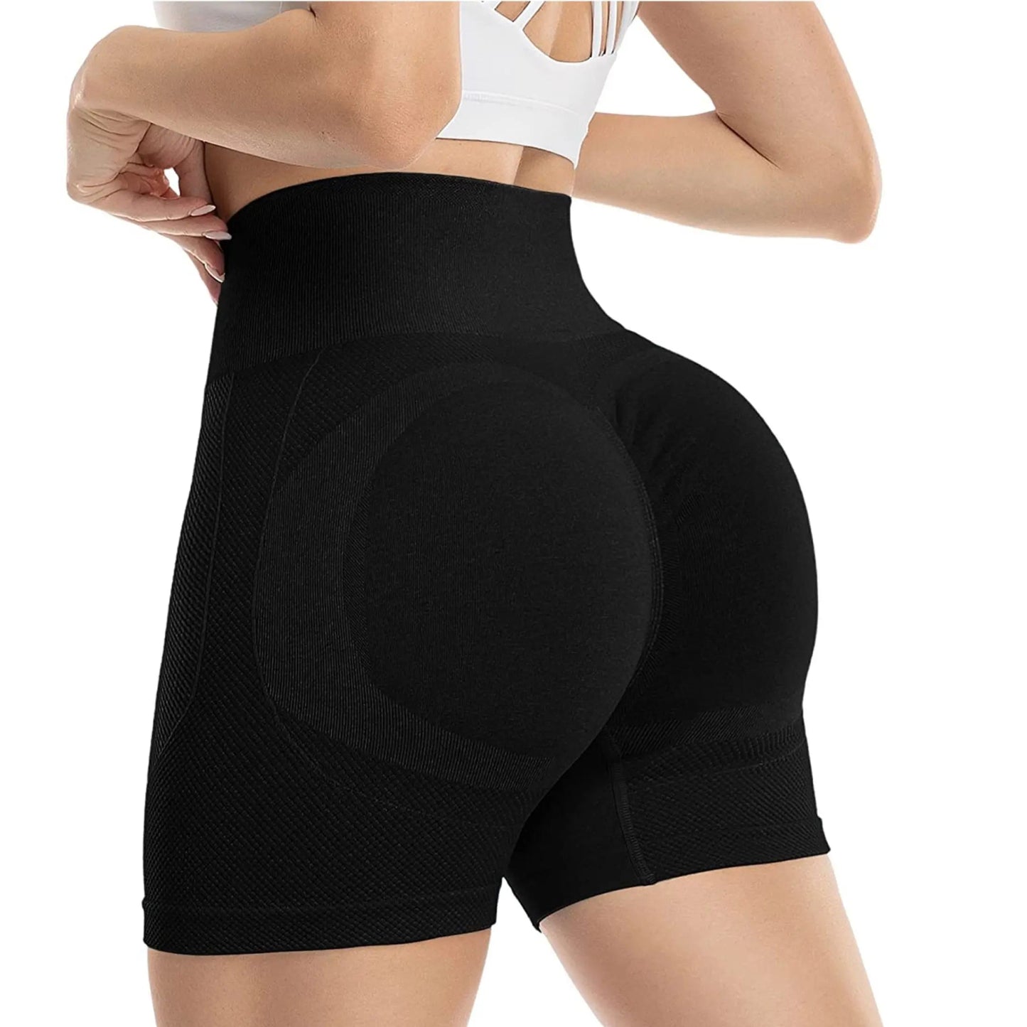 Seamless High Waist Scrunch Leggings for Women - dellidu.com - Black - Seamless High Waist Scrunch Leggings for Women - M - Seamless High Waist Scrunch Leggings for Women - 14:193#Black;5:361386 - dellidu.com