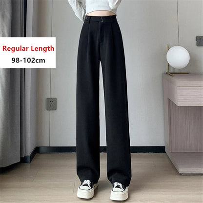 Seoulish Autumn Winter Thicken Woolen Casual Wide Leg Pants - dellidu.com - Black(regular) - Seoulish Autumn Winter Thicken Woolen Casual Wide Leg Pants - XXL - Seoulish Autumn Winter Thicken Woolen Casual Wide Leg Pants - 14:193#Black(regular);5:4182 - dellidu.com