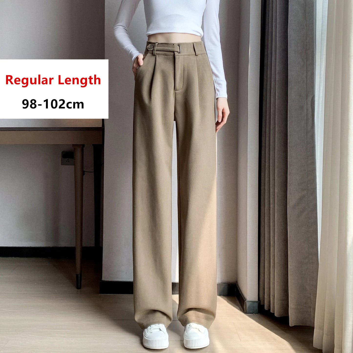 Seoulish Autumn Winter Thicken Woolen Casual Wide Leg Pants - dellidu.com - Milk Tea(regular) - Seoulish Autumn Winter Thicken Woolen Casual Wide Leg Pants - L - Seoulish Autumn Winter Thicken Woolen Casual Wide Leg Pants - 14:200001438#Milk Tea(regular);5:361385 - dellidu.com