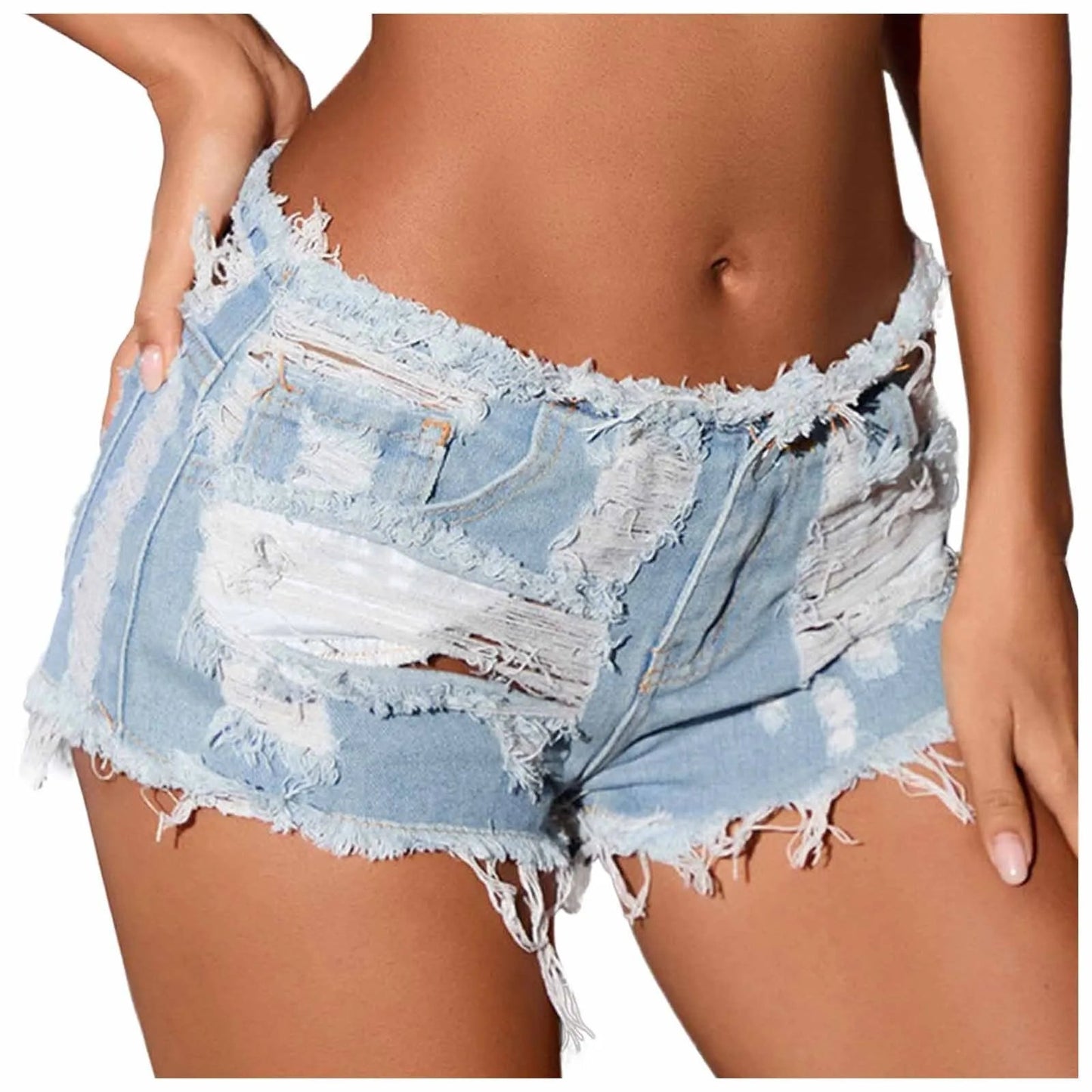 Sexy Ripped Hem Denim Shorts for Women - Summer 2025 - dellidu.com - United States - Sexy Ripped Hem Denim Shorts for Women - Summer 2025 - C - M - Sexy Ripped Hem Denim Shorts for Women - Summer 2025 - 14:350850#C;200007763:201336106;5:361386#M - dellidu.com