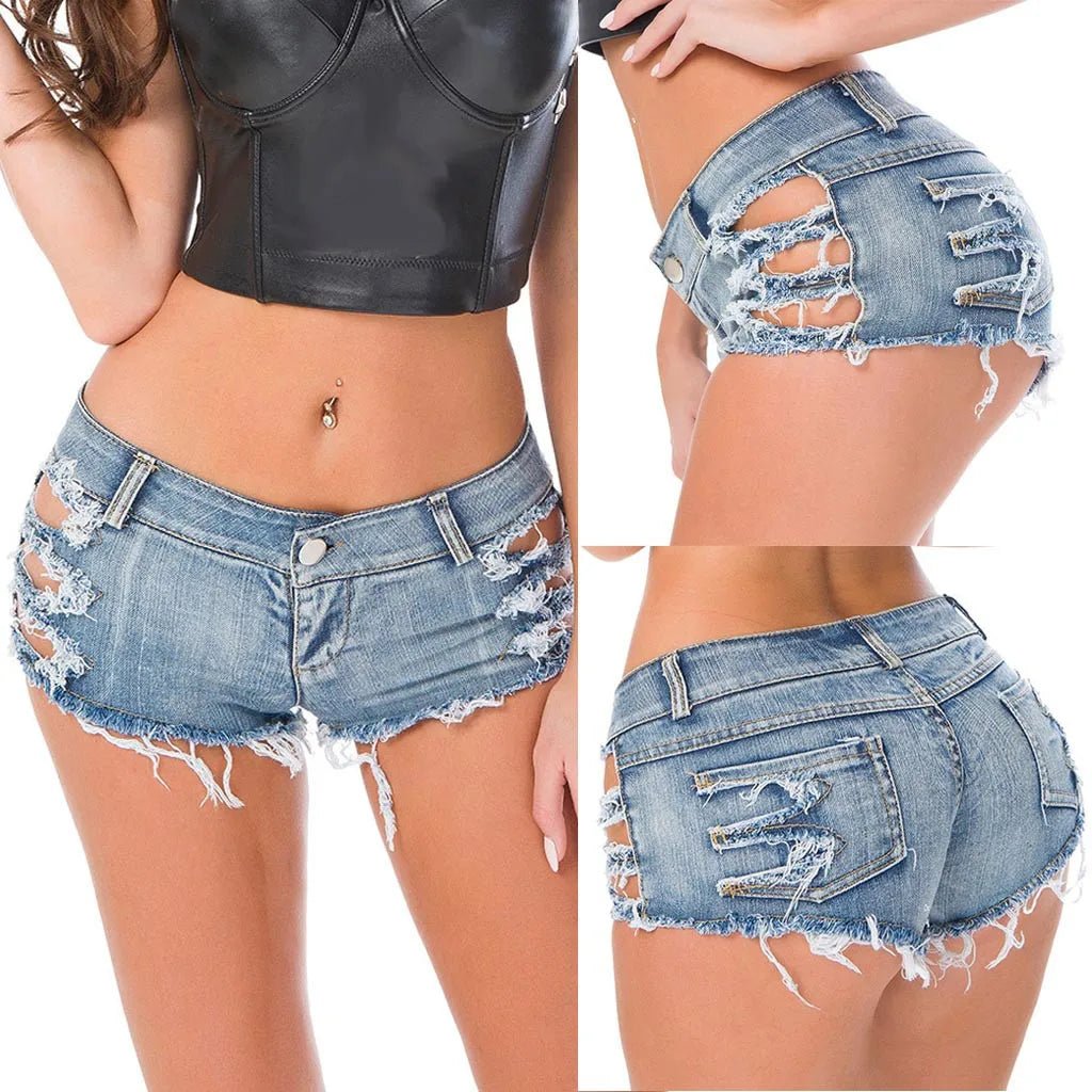 Sexy Ripped Hem Denim Shorts for Women - Summer 2025 - dellidu.com - United States - Sexy Ripped Hem Denim Shorts for Women - Summer 2025 - A - M - Sexy Ripped Hem Denim Shorts for Women - Summer 2025 - 14:1254#A;200007763:201336106;5:361386#M - dellidu.com