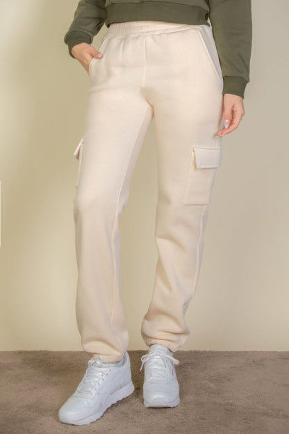 Side Pocket Drawstring Waist Sweatpants - dellidu.com - Stone - product image - S - product image - wh2000635.S.Stone - dellidu.com