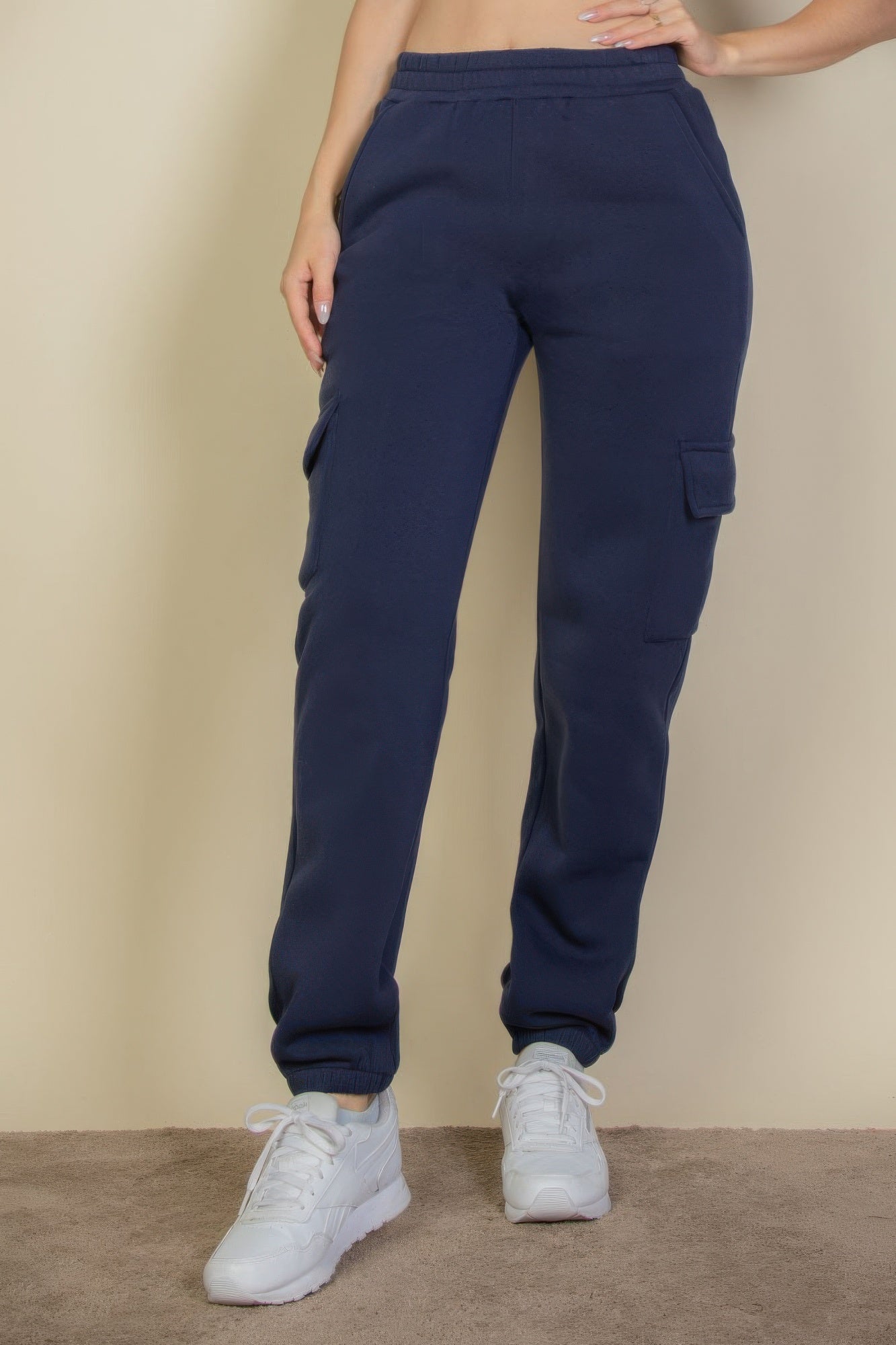 Side Pocket Drawstring Waist Sweatpants - dellidu.com - Navy - product image - S - product image - wh2000635.S.Navy - dellidu.com