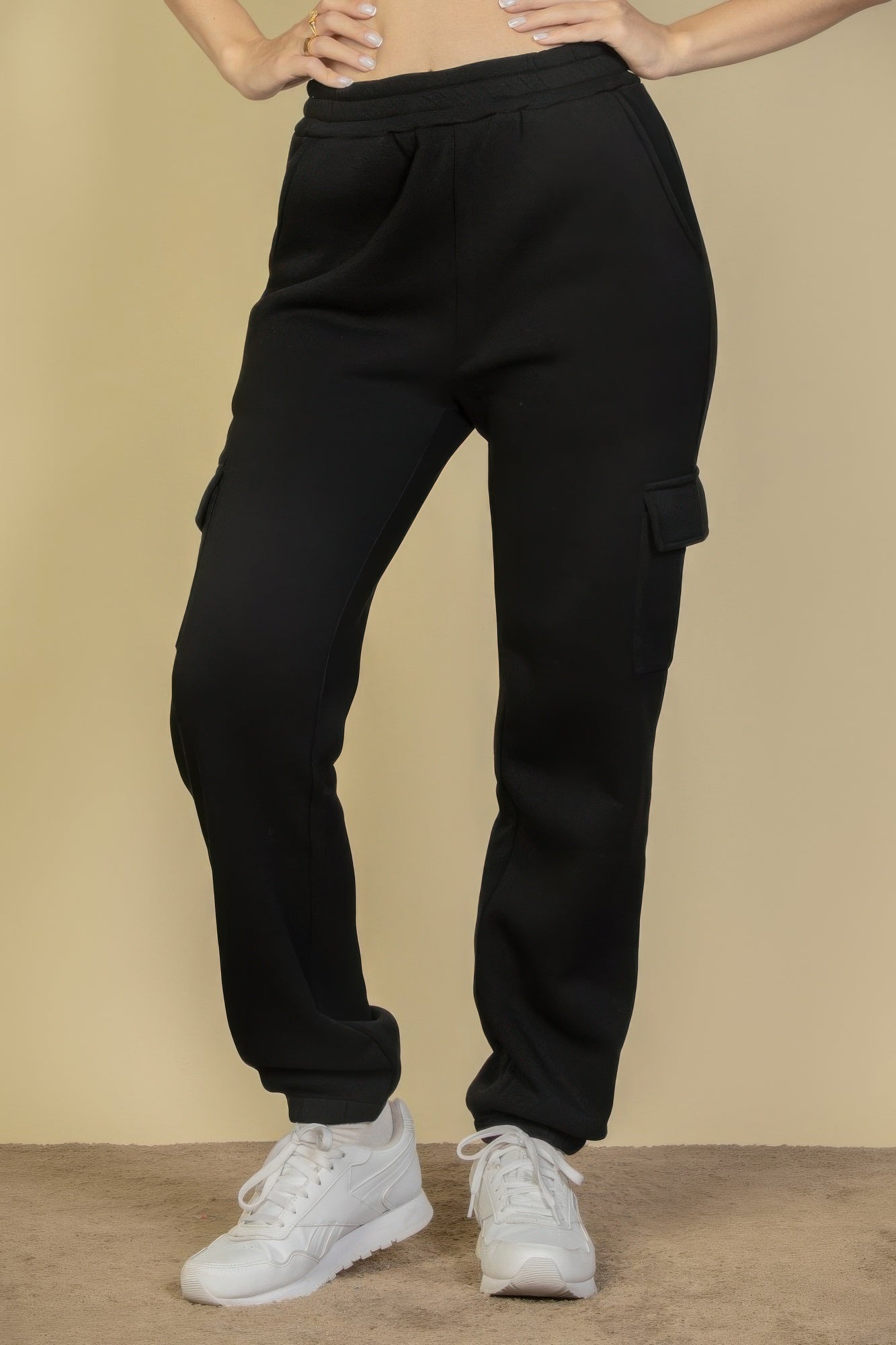 Side Pocket Drawstring Waist Sweatpants - dellidu.com - Black - product image - S - product image - wh2000635.S.Black - dellidu.com