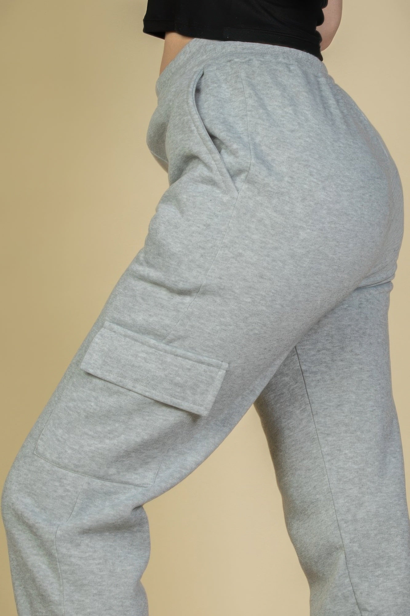 Side Pocket Drawstring Waist Sweatpants - dellidu.com - Heather gray - product image - S - product image - wh2000635.S.Heather.Gray - dellidu.com