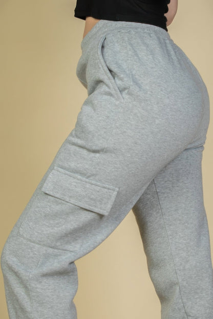 Side Pocket Drawstring Waist Sweatpants - dellidu.com - Heather gray - product image - S - product image - wh2000635.S.Heather.Gray - dellidu.com