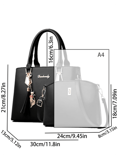 Simple Korean Style Women's Handbag - Casual Tote - dellidu.com - WHITE - Simple Korean Style Women's Handbag - Casual Tote - L - Simple Korean Style Women's Handbag - Casual Tote - 14:29;5:3095 - dellidu.com