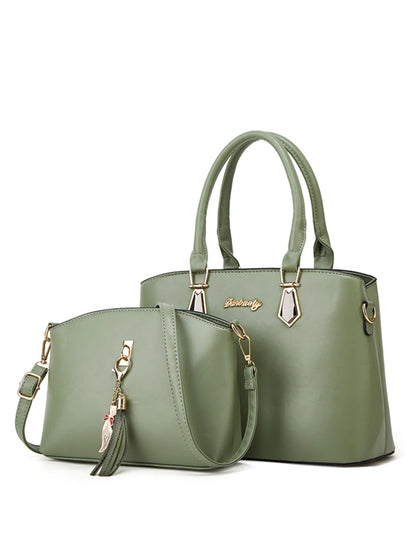 Simple Korean Style Women's Handbag - Casual Tote - dellidu.com - green - Simple Korean Style Women's Handbag - Casual Tote - L - Simple Korean Style Women's Handbag - Casual Tote - 14:175;5:3095 - dellidu.com