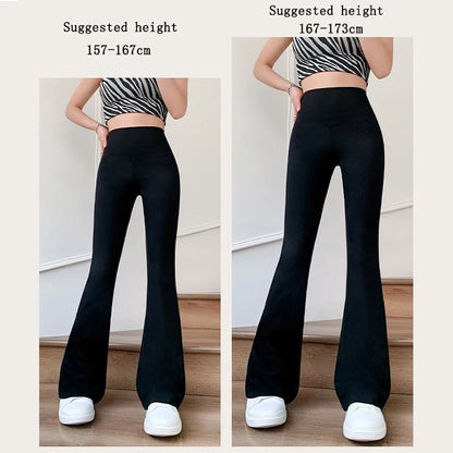 Slim High Waist Women's Flare Pants - Casual Streetwear - dellidu.com - black - Slim High Waist Women's Flare Pants - Casual Streetwear - 40 - 50kg - Slim High Waist Women's Flare Pants - Casual Streetwear - 14:193#black;5:361386#40 - 50kg - dellidu.com