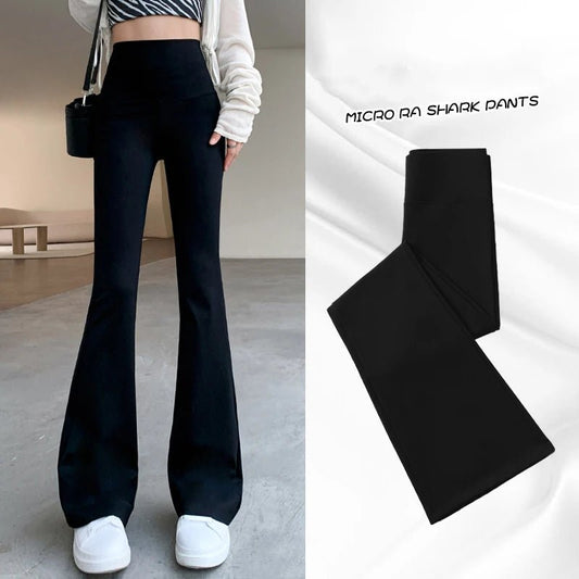 Slim High Waist Women's Flare Pants - Casual Streetwear - dellidu.com - black - Slim High Waist Women's Flare Pants - Casual Streetwear - 40 - 50kg - Slim High Waist Women's Flare Pants - Casual Streetwear - 14:193#black;5:361386#40 - 50kg - dellidu.com