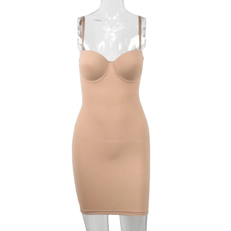 Slimming Full Length Shapewear Slip Dress for Women - dellidu.com - Beige - Slimming Full Length Shapewear Slip Dress for Women - S - Slimming Full Length Shapewear Slip Dress for Women - 14:771;5:100014064 - dellidu.com