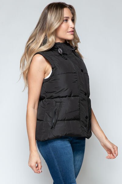 Snobbish Hooded Vest with Snap and Zip Closure - dellidu.com - 100100300081766 - Midnight/Black - 9f2f7fcd - 73af - 49a9 - 93c0 - 0940062693cc - Min - S - 9f2f7fcd - 73af - 49a9 - 93c0 - 0940062693cc - Min - 100100300081766 - Trendsi