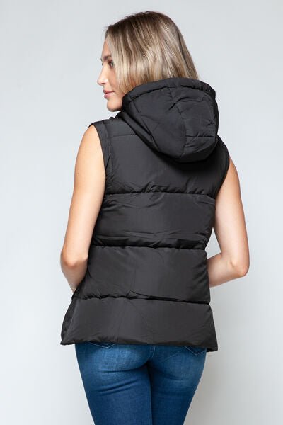 Snobbish Hooded Vest with Snap and Zip Closure - dellidu.com - 100100300081766 - Midnight/Black - 2c830641 - 3817 - 4ecf - be80 - 78f47b0e2d80 - Min - S - 2c830641 - 3817 - 4ecf - be80 - 78f47b0e2d80 - Min - 100100300081766 - Trendsi