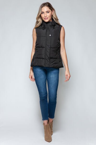 Snobbish Hooded Vest with Snap and Zip Closure - dellidu.com - 100100300081766 - Midnight/Black - 8a96a7f0 - 1a90 - 40d4 - b1a9 - 596ba1a6cbe0 - Min - S - 8a96a7f0 - 1a90 - 40d4 - b1a9 - 596ba1a6cbe0 - Min - 100100300081766 - Trendsi