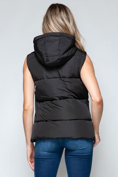 Snobbish Hooded Vest with Snap and Zip Closure - dellidu.com - 100100300081766 - Midnight/Black - 42bb81bb - a92e - 4787 - a43d - b41775f154c6 - Min - S - 42bb81bb - a92e - 4787 - a43d - b41775f154c6 - Min - 100100300081766 - Trendsi