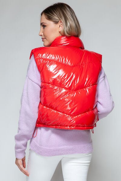 Snobbish Shiny Quilted Zip - Up Turtleneck Vest - dellidu.com - 100100066213678 - Red - 7e3e12e0 - db0c - 48fa - 9607 - 1cbd0d63690a - Min - L - 7e3e12e0 - db0c - 48fa - 9607 - 1cbd0d63690a - Min - 100100066213678 - Trendsi