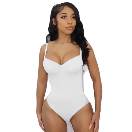 Underwire White Bodysuit Shapewear for Women - dellidu.com - white - Underwire White Bodysuit Shapewear for Women - S - Underwire White Bodysuit Shapewear for Women - 14:29#white;5:100014064 - dellidu.com