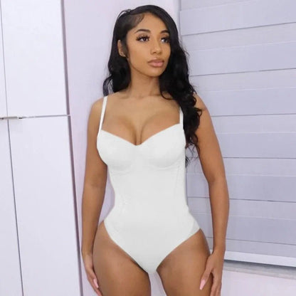 Underwire White Bodysuit Shapewear for Women - dellidu.com - white - Underwire White Bodysuit Shapewear for Women - S - Underwire White Bodysuit Shapewear for Women - 14:29#white;5:100014064 - dellidu.com