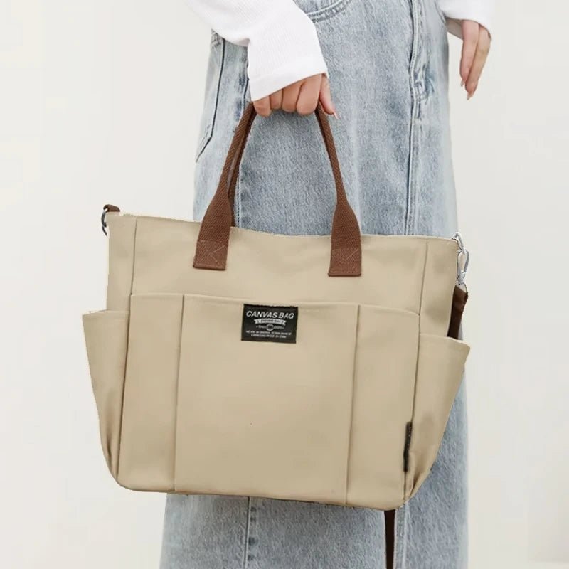 Urban Minimalist Canvas Tote Bag for Women - dellidu.com - Black - Urban Minimalist Canvas Tote Bag for Women - Urban Minimalist Canvas Tote Bag for Women - 14:771#Black - dellidu.com