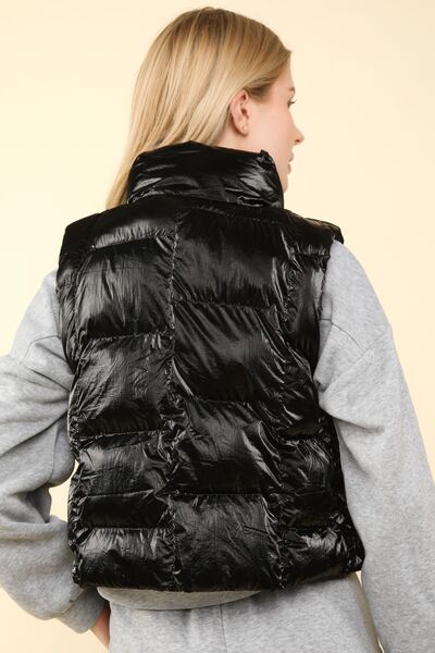 VERY J Shiny Metallic Zip Up Puffer Vest - dellidu.com - 100100811743995 - Black - 12a4d512 - 16c0 - 49a1 - aacb - 21bdf6f5e4e7 - Min - L - 12a4d512 - 16c0 - 49a1 - aacb - 21bdf6f5e4e7 - Min - 100100811743995 - Trendsi