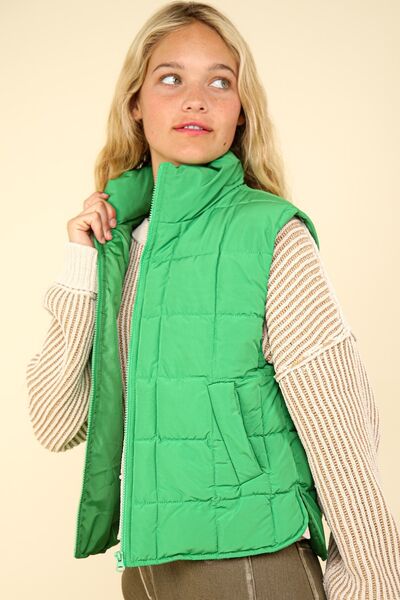 VERY J Zip Up Puffer Vest - Warm & Stylish - dellidu.com - 100100864791366 - Kelly Green - 89cbc8fb - 5ad5 - 44fa - 887a - 07a3e8583dc0 - Min - S - 89cbc8fb - 5ad5 - 44fa - 887a - 07a3e8583dc0 - Min - 100100864791366 - Trendsi