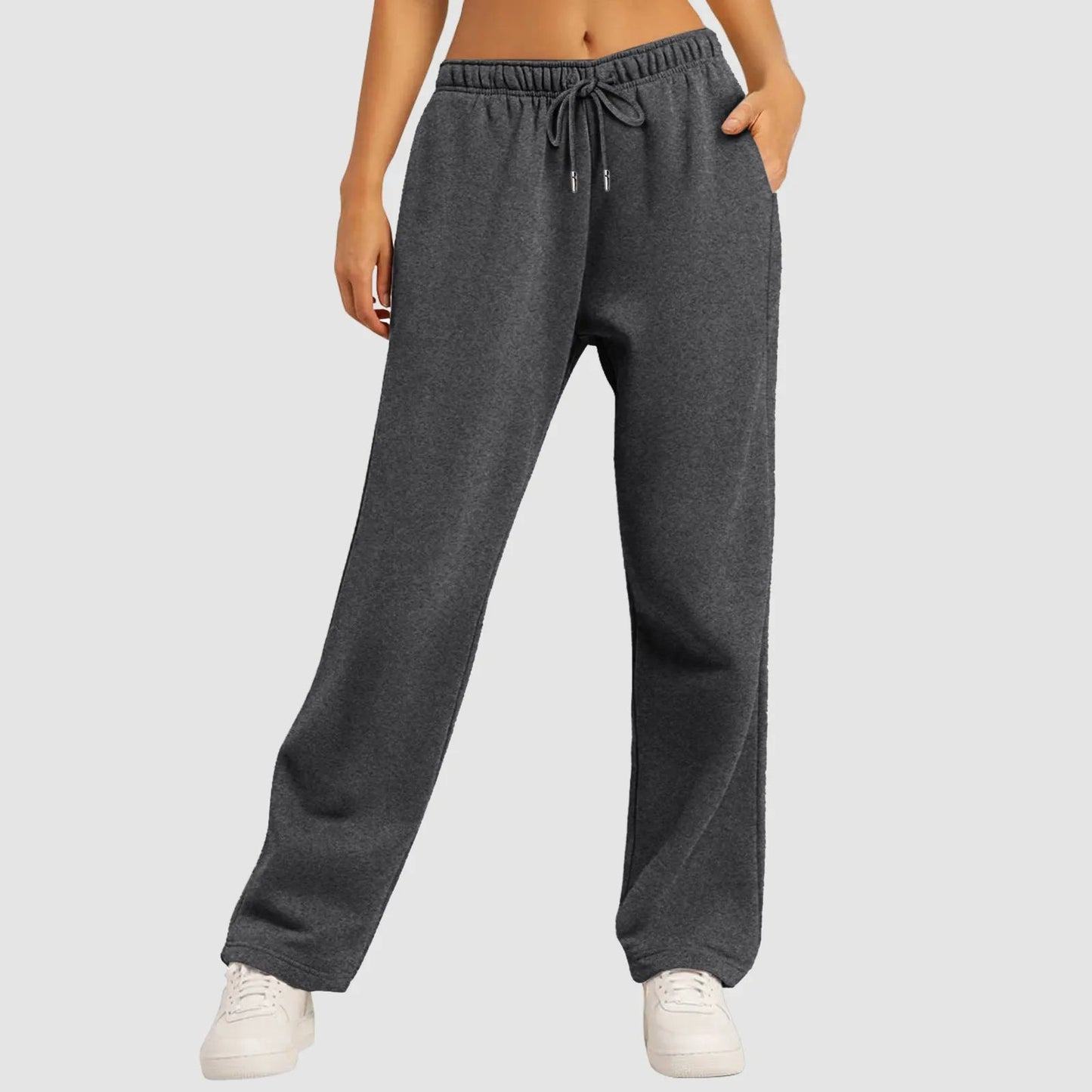 Wide Leg Casual Pants for Women - High Waist Drawstring Trousers - dellidu.com - Dark Gray - a - Wide Leg Casual Pants for Women - High Waist Drawstring Trousers - L - Wide Leg Casual Pants for Women - High Waist Drawstring Trousers - 14:200006252#Dark Gray - a;5:361385 - dellidu.com