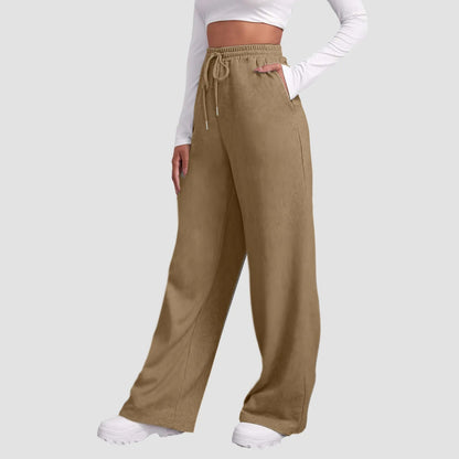 Wide Leg Casual Pants for Women - High Waist Drawstring Trousers - dellidu.com - Coffee - b - Wide Leg Casual Pants for Women - High Waist Drawstring Trousers - L - Wide Leg Casual Pants for Women - High Waist Drawstring Trousers - 14:203027873#Coffee - b;5:361385 - dellidu.com