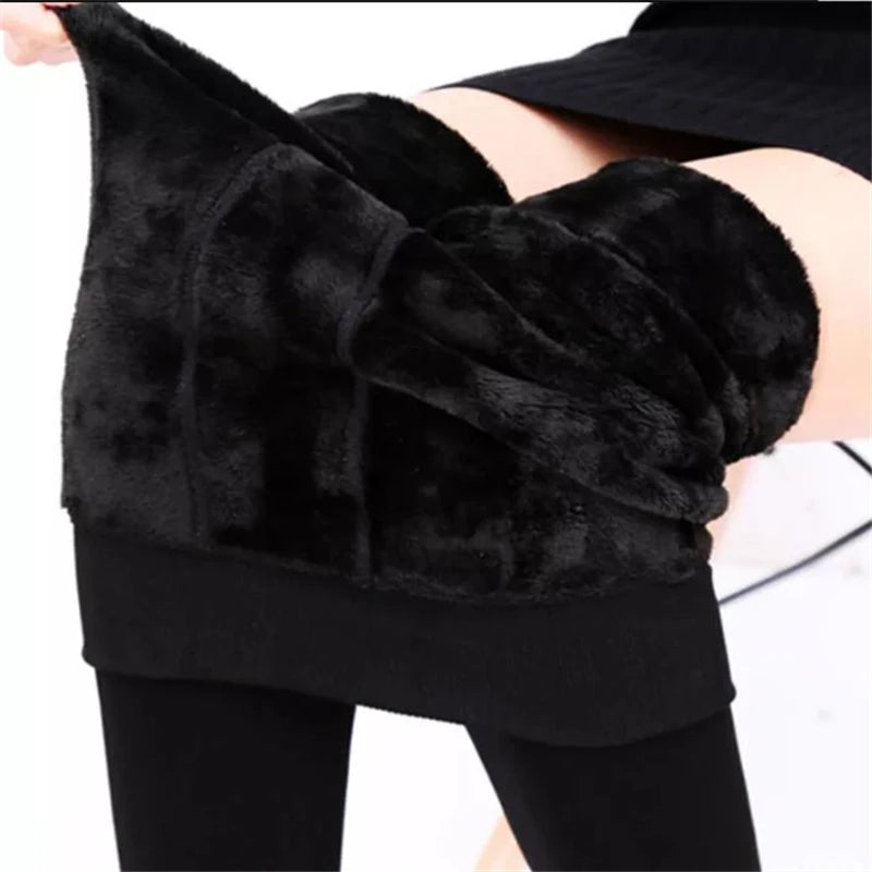 Winter Velvet Leggings for Women - High Waist Stretchy Pants - dellidu.com - black - Winter Velvet Leggings for Women - High Waist Stretchy Pants - S - Winter Velvet Leggings for Women - High Waist Stretchy Pants - 14:193;5:100014064 - dellidu.com