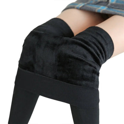 Winter Velvet Leggings for Women - High Waist Stretchy Pants - dellidu.com - black - Winter Velvet Leggings for Women - High Waist Stretchy Pants - S - Winter Velvet Leggings for Women - High Waist Stretchy Pants - 14:193;5:100014064 - dellidu.com