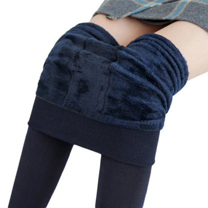 Winter Velvet Leggings for Women - High Waist Stretchy Pants - dellidu.com - Navy - Winter Velvet Leggings for Women - High Waist Stretchy Pants - XL - Winter Velvet Leggings for Women - High Waist Stretchy Pants - 14:771#Navy;5:100014065 - dellidu.com