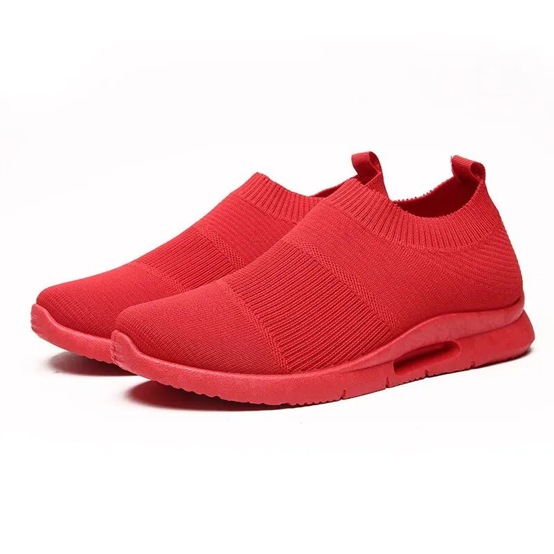 Women's Breathable Light Running Shoes - Casual Slip - On Sneakers - dellidu.com - 41 - Women's Breathable Light Running Shoes - Casual Slip - On Sneakers - Red - Women's Breathable Light Running Shoes - Casual Slip - On Sneakers - 14:10;200000124:100010483 - dellidu.com