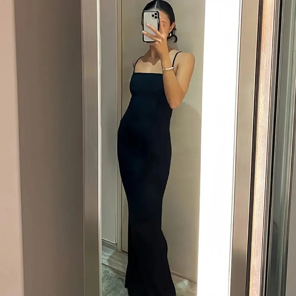 Women's Casual Backless Bodycon Maxi Dress - dellidu.com - black - Women's Casual Backless Bodycon Maxi Dress - XL - Women's Casual Backless Bodycon Maxi Dress - 14:193;5:100014065 - dellidu.com