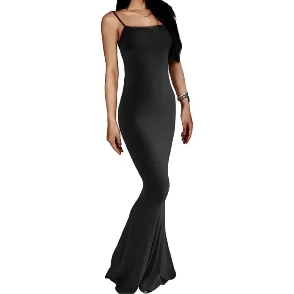 Women's Casual Backless Bodycon Maxi Dress - dellidu.com - black - Women's Casual Backless Bodycon Maxi Dress - XL - Women's Casual Backless Bodycon Maxi Dress - 14:193;5:100014065 - dellidu.com