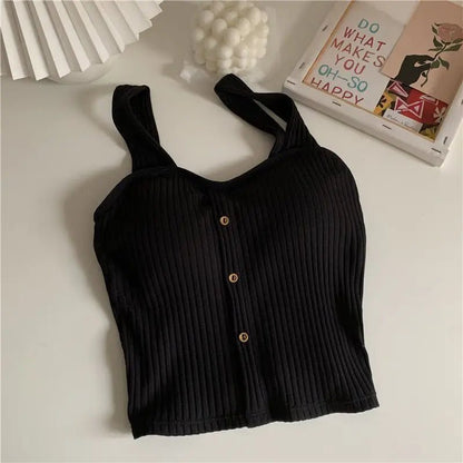 Women's Cropped Summer Corset Top with Bra Pads - dellidu.com - black - Women's Cropped Summer Corset Top with Bra Pads - One Size - Women's Cropped Summer Corset Top with Bra Pads - 14:193;5:200003528 - dellidu.com