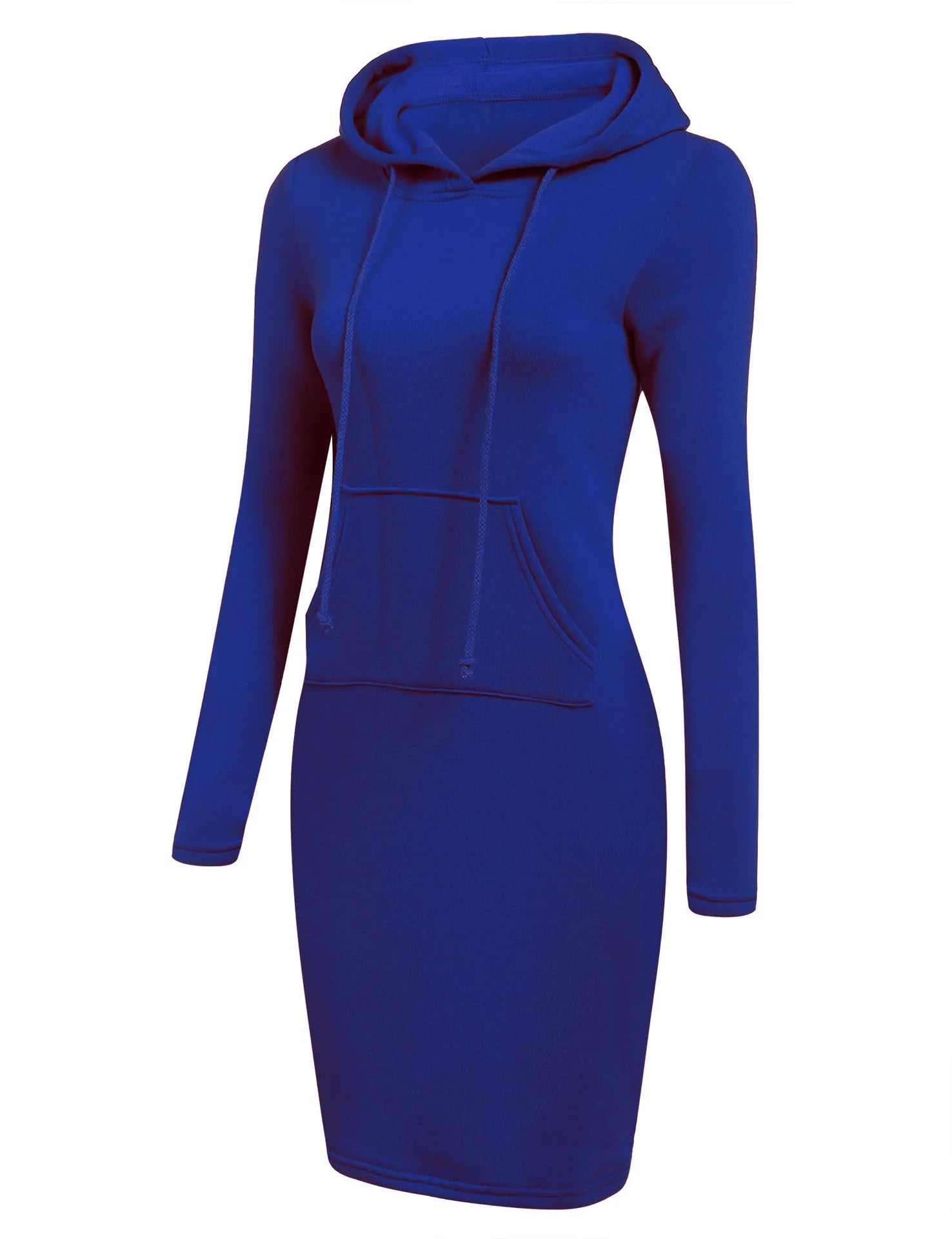 Women’s Hooded Autumn Dress with Pockets - dellidu.com - Blue - Women’s Hooded Autumn Dress with Pockets - XL - Women’s Hooded Autumn Dress with Pockets - 14:193#Blue;5:100014065 - dellidu.com