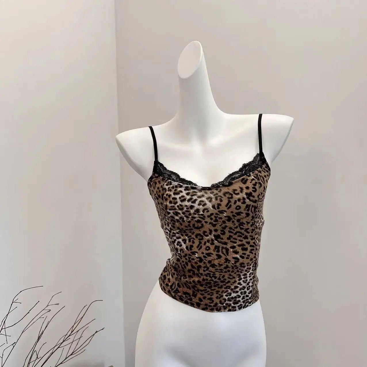 Women's Leopard Print Crop Top Set - Vintage Y2K Aesthetic - dellidu.com - Leopard - Women's Leopard Print Crop Top Set - Vintage Y2K Aesthetic - M - Women's Leopard Print Crop Top Set - Vintage Y2K Aesthetic - 14:365458#Leopard;5:361386 - dellidu.com