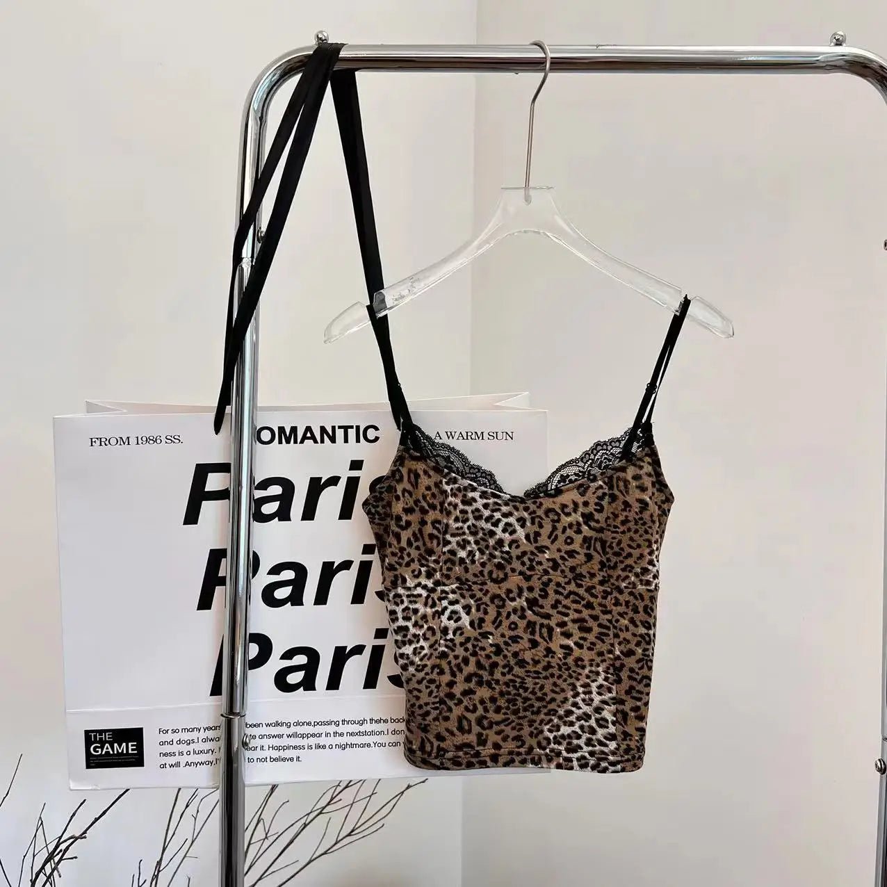 Women's Leopard Print Crop Top Set - Vintage Y2K Aesthetic - dellidu.com - Leopard - Women's Leopard Print Crop Top Set - Vintage Y2K Aesthetic - M - Women's Leopard Print Crop Top Set - Vintage Y2K Aesthetic - 14:365458#Leopard;5:361386 - dellidu.com