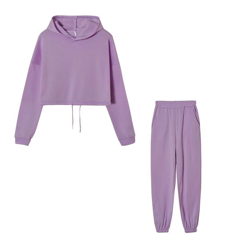 Women's Long - Sleeved Sports Casual Two - Piece Set - dellidu.com - Lavender - Women's Long - Sleeved Sports Casual Two - Piece Set - XXL - Women's Long - Sleeved Sports Casual Two - Piece Set - 14:200004891;5:4182 - dellidu.com