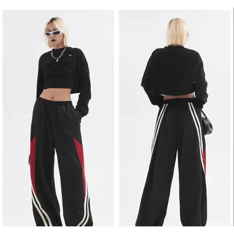 Women’s Oversized High Waist Baggy Joggers Pants - dellidu.com - Black - Women’s Oversized High Waist Baggy Joggers Pants - S - Women’s Oversized High Waist Baggy Joggers Pants - 14:193#Black;5:100014064 - dellidu.com