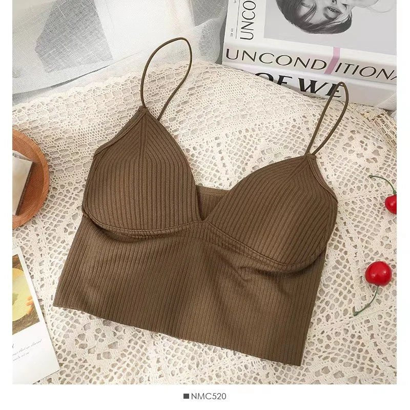 Women’s Seamless Sports Bra Tube Top - Stylish & Comfortable - dellidu.com - BROWN - Women’s Seamless Sports Bra Tube Top - Stylish & Comfortable - free size - Women’s Seamless Sports Bra Tube Top - Stylish & Comfortable - 14:365458#BROWN;200000463:200004202#free size - dellidu.com