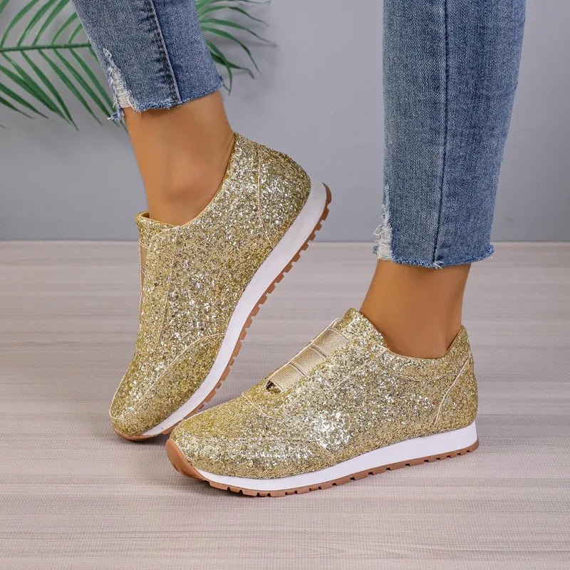 Women’s Sequin Canvas Sneakers - Casual Spring/Autumn Shoes - dellidu.com - Silver - Women’s Sequin Canvas Sneakers - Casual Spring/Autumn Shoes - 36 - Women’s Sequin Canvas Sneakers - Casual Spring/Autumn Shoes - 14:350853;200000124:200000334 - dellidu.com