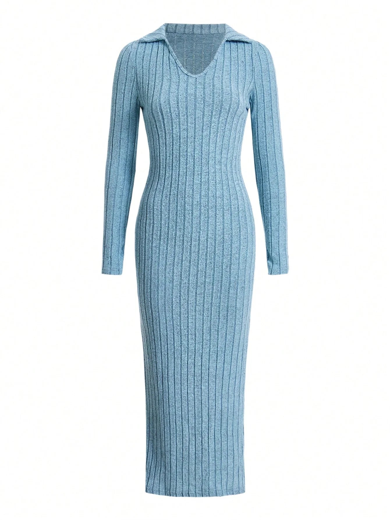 Women’s Sexy Knit V - Neck Split Dress - Autumn Winter - dellidu.com - 26916 - Women’s Sexy Knit V - Neck Split Dress - Autumn Winter - L - Women’s Sexy Knit V - Neck Split Dress - Autumn Winter - 14:13978534#26916;5:361385 - dellidu.com