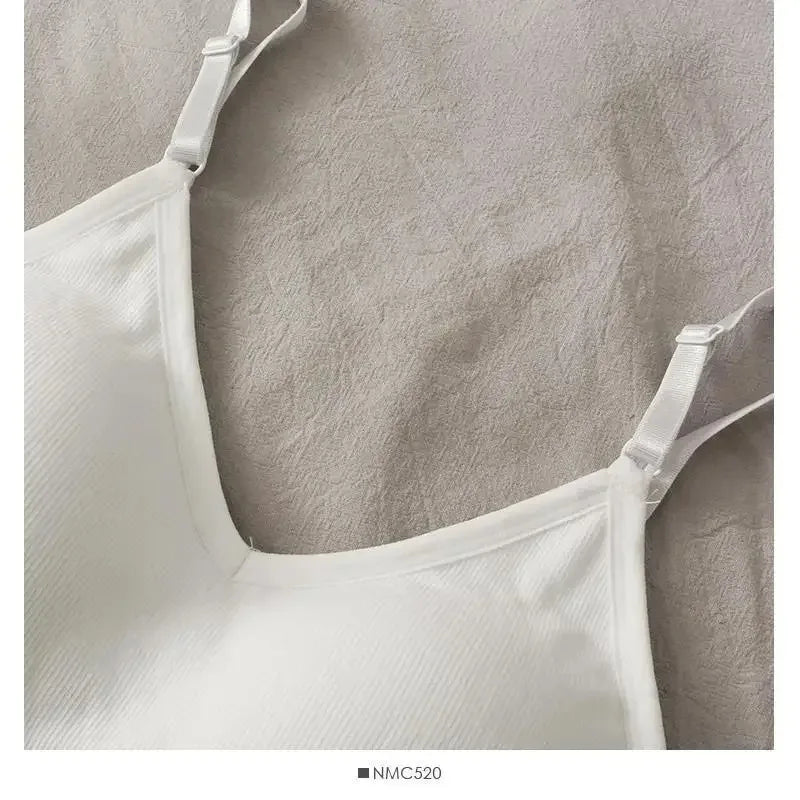 Women's Sexy Tank Top with Built - in Bra - Crop Camisole - dellidu.com - White - Women's Sexy Tank Top with Built - in Bra - Crop Camisole - One Size - Women's Sexy Tank Top with Built - in Bra - Crop Camisole - 14:771#White;5:200003528 - dellidu.com