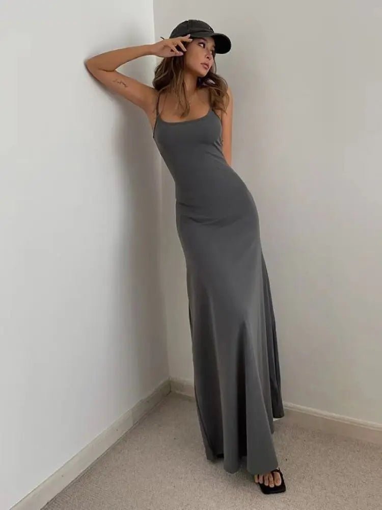 Women's Summer Bodycon Dress - Slim Fit Sleeveless Spaghetti Strap - dellidu.com - DarkGray - Women's Summer Bodycon Dress - Slim Fit Sleeveless Spaghetti Strap - XXL - Women's Summer Bodycon Dress - Slim Fit Sleeveless Spaghetti Strap - 14:200004890#DarkGray;5:4182 - dellidu.com