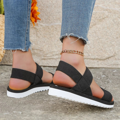 Women's Trendy Anti - Slip Flat Sandals - Pure Black - dellidu.com - black - Women's Trendy Anti - Slip Flat Sandals - Pure Black - 37 - Women's Trendy Anti - Slip Flat Sandals - Pure Black - 14:193;200000124:100010482 - dellidu.com