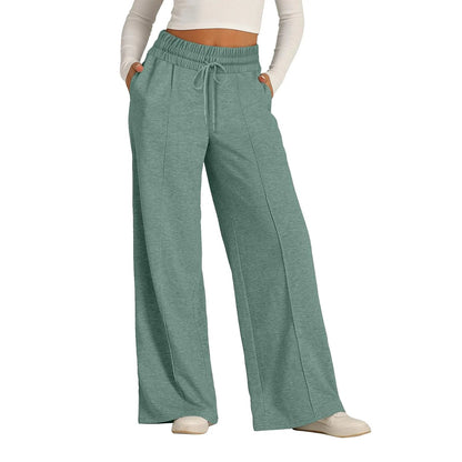 Women's Wide Leg Jogger Sweatpants - Casual Fitness Pants - dellidu.com - Mint Green - Women's Wide Leg Jogger Sweatpants - Casual Fitness Pants - S - Women's Wide Leg Jogger Sweatpants - Casual Fitness Pants - 14:1052#Mint Green;5:100014064 - dellidu.com