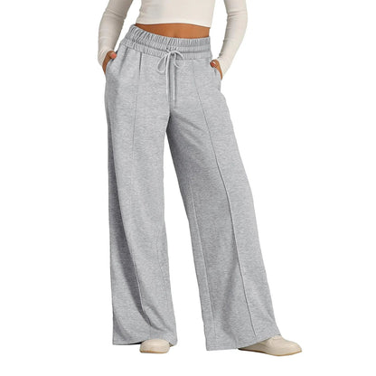 Women's Wide Leg Jogger Sweatpants - Casual Fitness Pants - dellidu.com - Light Gray - Women's Wide Leg Jogger Sweatpants - Casual Fitness Pants - M - Women's Wide Leg Jogger Sweatpants - Casual Fitness Pants - 14:200844061#Light Gray;5:361386 - dellidu.com