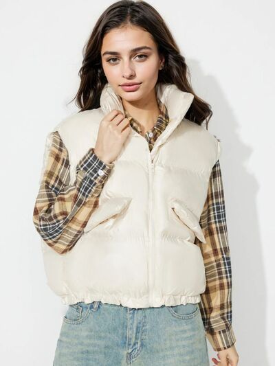 Zip Up Vest Coat with Pockets - dellidu.com - 100100159071977 - Cream - 1e30ddcf - e5ae - 4a9f - 886c - b57f5742d5a8 - Min - S - 1e30ddcf - e5ae - 4a9f - 886c - b57f5742d5a8 - Min - 100100159071977 - Trendsi